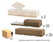 Load image into Gallery viewer, 2 Aspen ID Boxes + 50 Funeral Trays (30 Square Lid + 20 Viewing Lid)