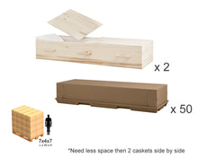 Load image into Gallery viewer, 2 Aspen ID Boxes + 50 Funeral Trays (Square Lid)